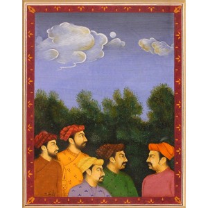 Hammad Malik, 7 x 9 Inch, Gouache on Wasli, Figurative Painting, AC-HDM-002